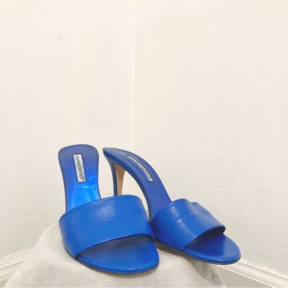 Charles David • Open toe high heel mule in Electric Blue - Picture 3 of 10